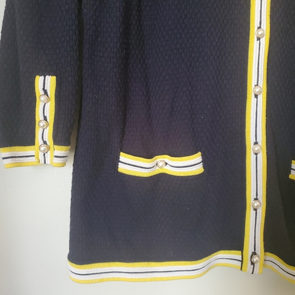 Talbots Navy Blue Button Down Cardigan, Size Mp - Picture 3 of 8